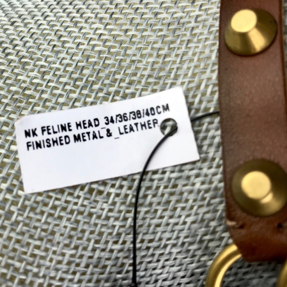 Gucci Brown Leather Feline Head Choker Necklace - Picture 8 of 8